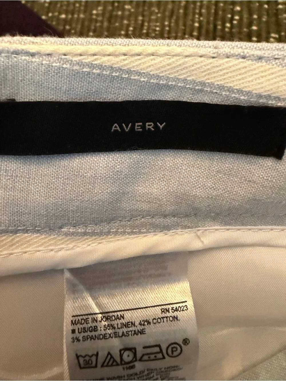 Banana Republic Avery Ankle Pants Sz 8 Blue White Stripe Linen Blend NWOT